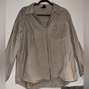 ny jeans beige full length zip up unisex